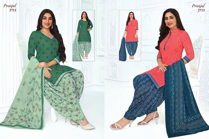 Priyanshi 27 By Pranjul Cotton Dress Material Catalog